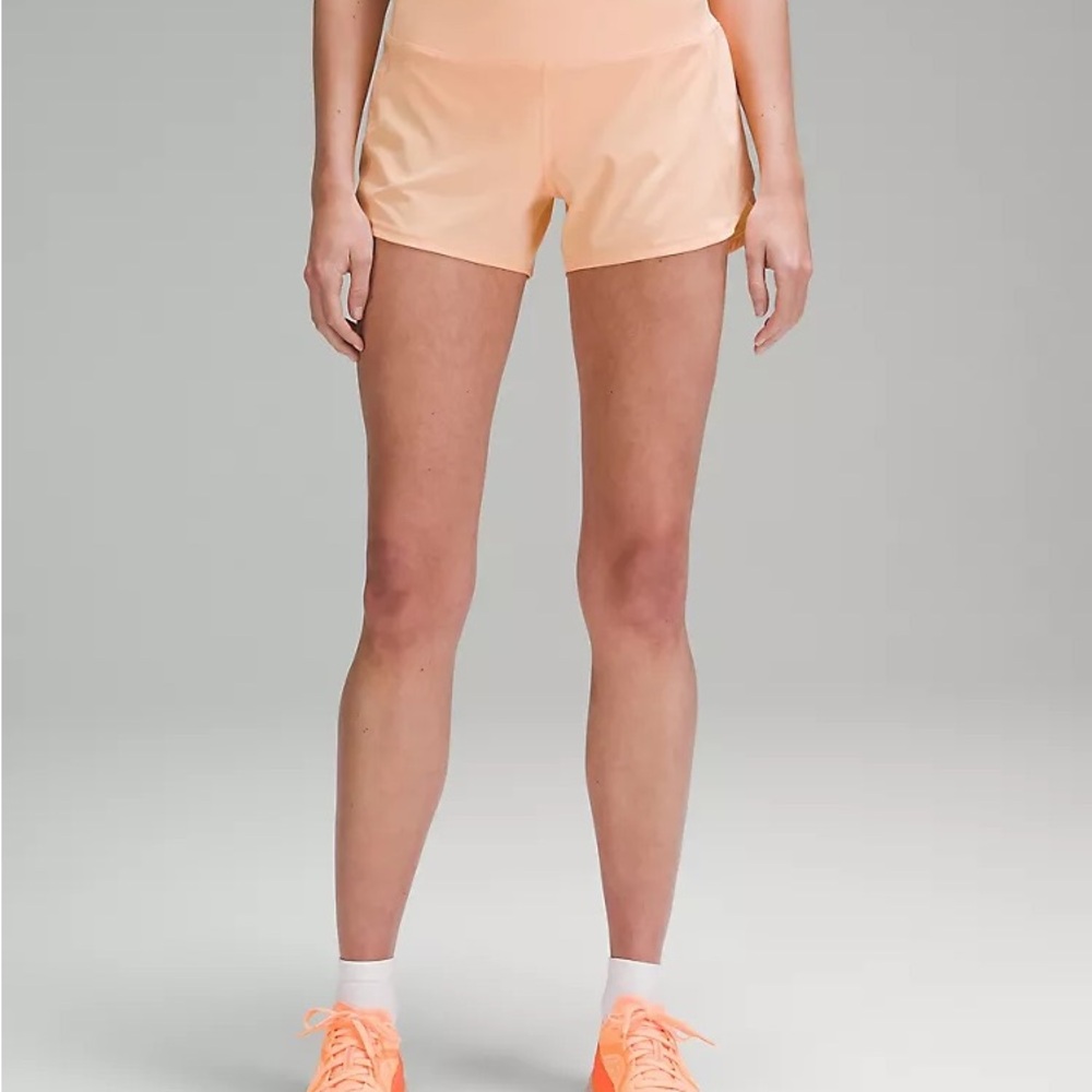 Lululemon Athletica Orange Athletic Shorts Lightweight Design